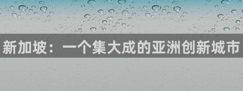 BB贝博艾弗森登录：新加坡：一个集大成的亚洲创新城市