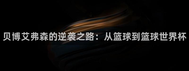 BB贝博艾弗森ccmpc：贝博艾弗森的逆袭之路：从篮球到篮球世界杯