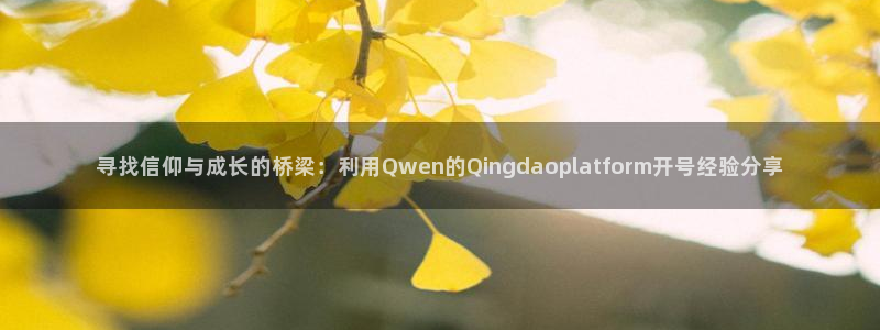 壹号平台注册链接官网下载：寻找信仰与成长的桥梁：利用Qwen的Qingdaoplatform开号经验分享
