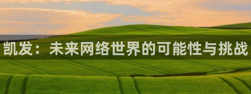 BB贝博艾弗森app最新版：凯发：未来网络世界的可能性与挑战