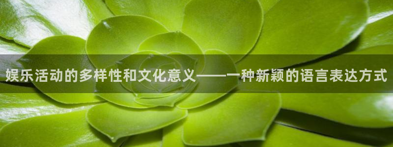壹号大舞台怎么注册：娱乐活动的多样性和文化意义——一种新颖的语言表达方式