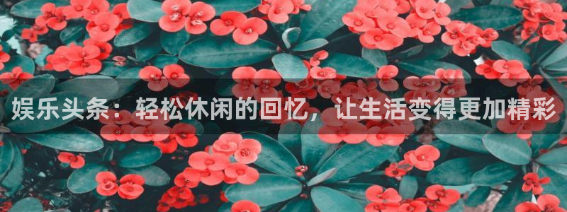 BB贝博艾弗森app官网下载：娱乐头条：轻松休闲的回忆，让生活变得更加精彩